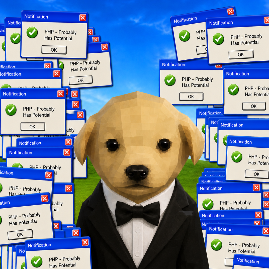 PHP Probably Has Potential dog meme